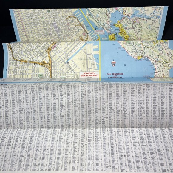 VTG. 1968 Lot Of 3 Chevron Maps Califorina, Orange County, San Francisco USA - Picture 6 of 14